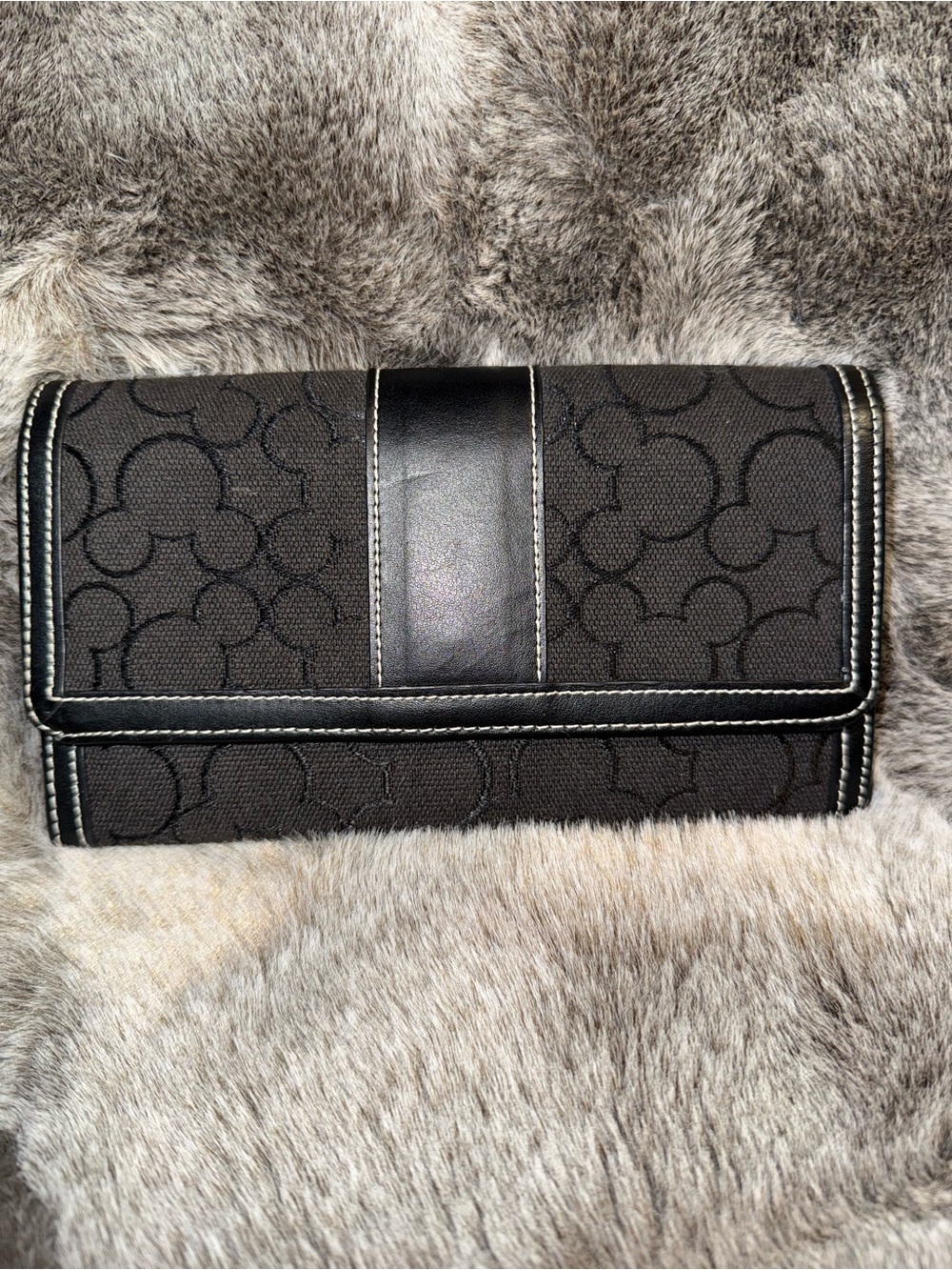 Disney Black Signature Continental Wallet